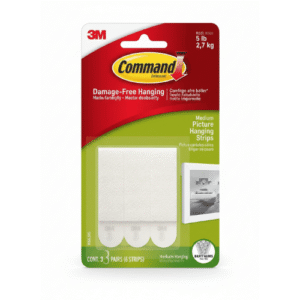 MEDIUM PICTURE HANGING  STRIPS 3 PAIRS