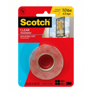 CLEAR  TRANSPARENT MT 1"x60